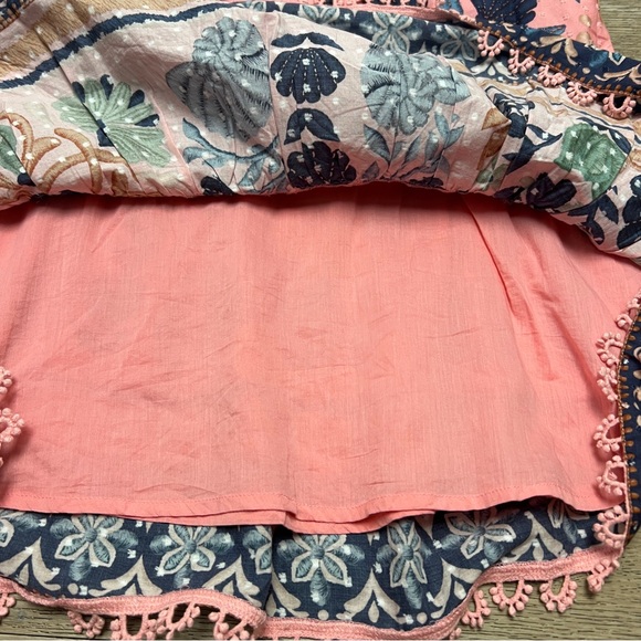 Farm Rio Pink Seashell Tapestry Cotton Mini Dress Size XS - Picture 10 of 13